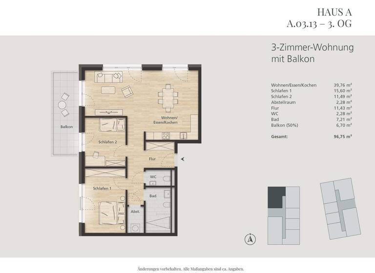Wohnung zum Kauf 486.096 € 3 Zimmer 96 m² 3. Geschoss Waldshut 79761