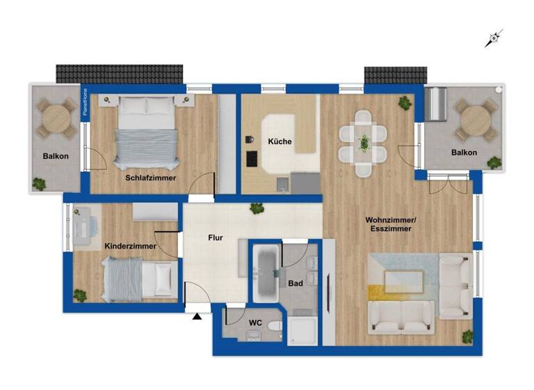 Wohnung zum Kauf 329.000 € 3 Zimmer 83 m² 1. Geschoss Wannweil 72827