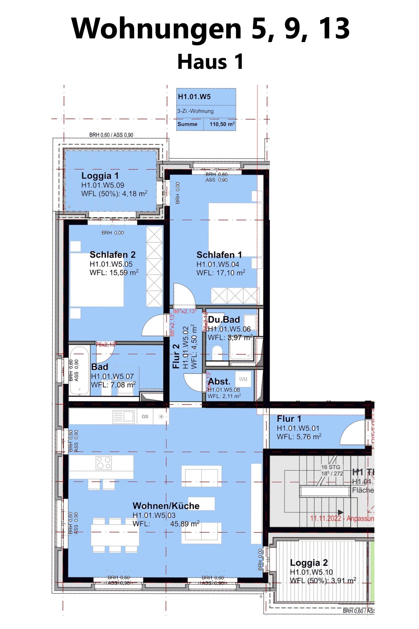 Wohnung zum Kauf provisionsfrei 585.700 € 3 Zimmer 110,5 m²<br/>Wohnfläche Trier-West 5 Trier 54294