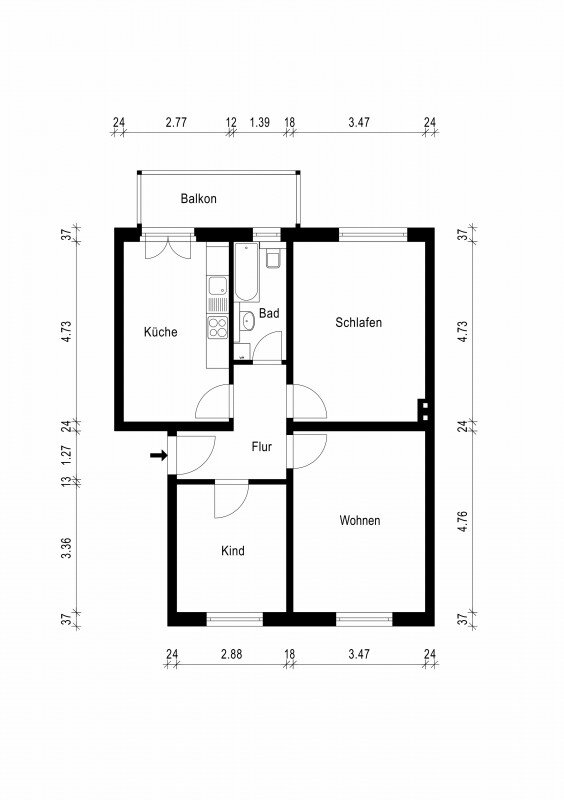 Wohnung zur Miete 476 € 3 Zimmer 68 m²<br/>Wohnfläche 2.<br/>Geschoss 15.01.2025<br/>Verfügbarkeit Wiener Straße 1 Semmelweisstraße Magdeburg 39112