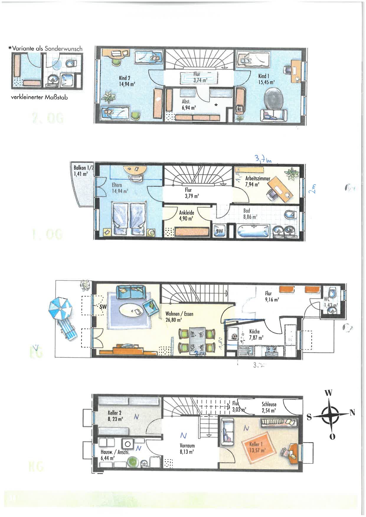 Reihenmittelhaus zum Kauf 698.000 € 4,5 Zimmer 128,2 m²<br/>Wohnfläche 132 m²<br/>Grundstück Altenerding Erding 85435