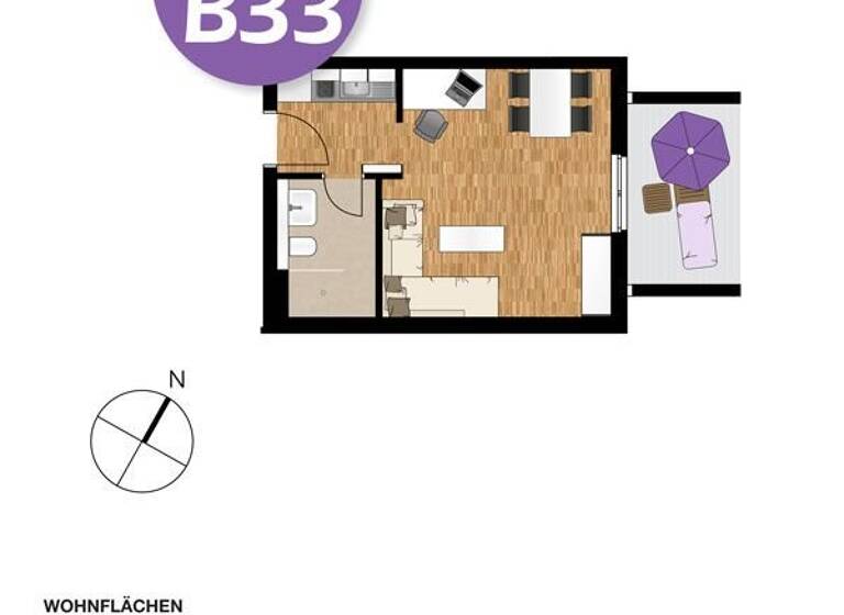 Studio zum Kauf als Kapitalanlage geeignet 108.500 € 1 Zimmer 28,1 m² Luxemburger Allee 4 Idstein 65510