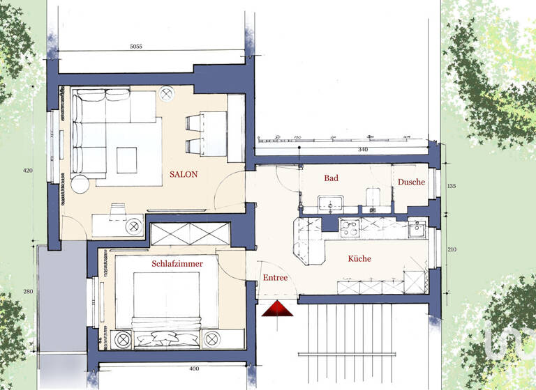 Wohnung zum Kauf 395.000 € 2 Zimmer 50 m²<br/>Wohnfläche 3.<br/>Geschoss Wilmersdorf Berlin 10707