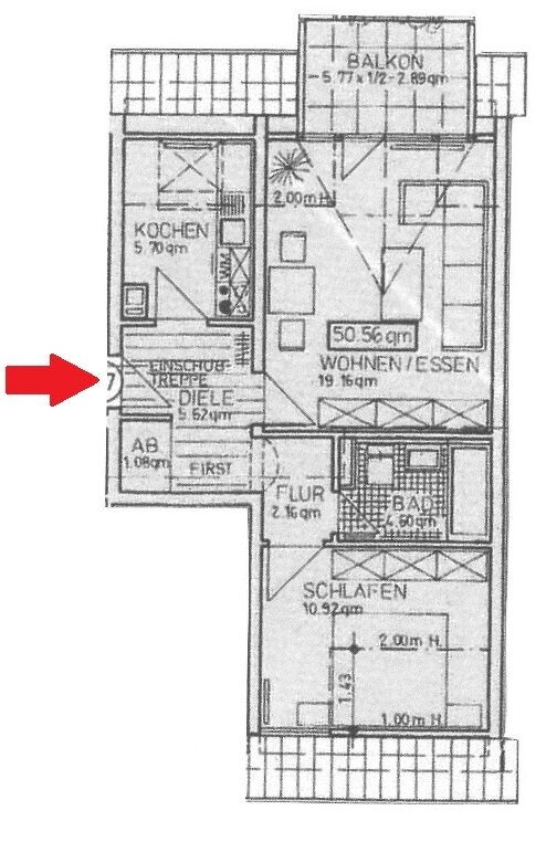 Wohnung zum Kauf 219.000 € 2 Zimmer 50,6 m²<br/>Wohnfläche Zähringen Freiburg im Breisgau / Zähringen 79108