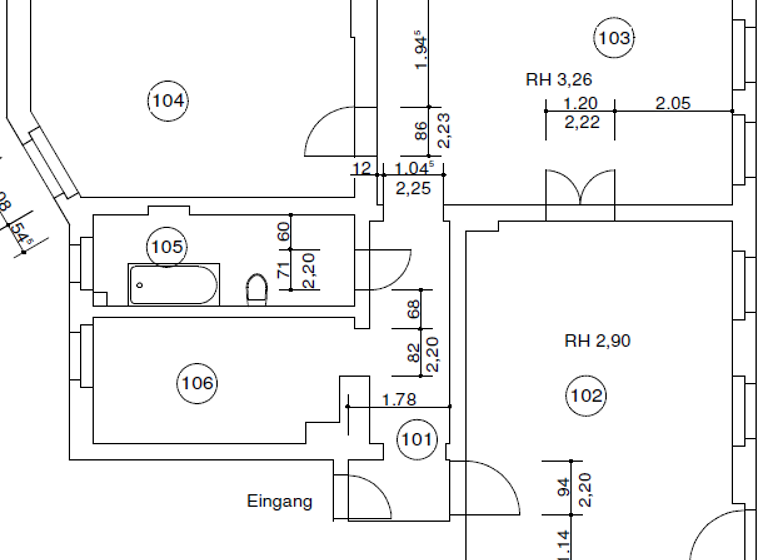 Wohnung zur Miete 700 € 3 Zimmer 94,8 m² 2. Geschoss frei ab 01.07.2026 Schwedter Straße 20 Prenzlau 17291