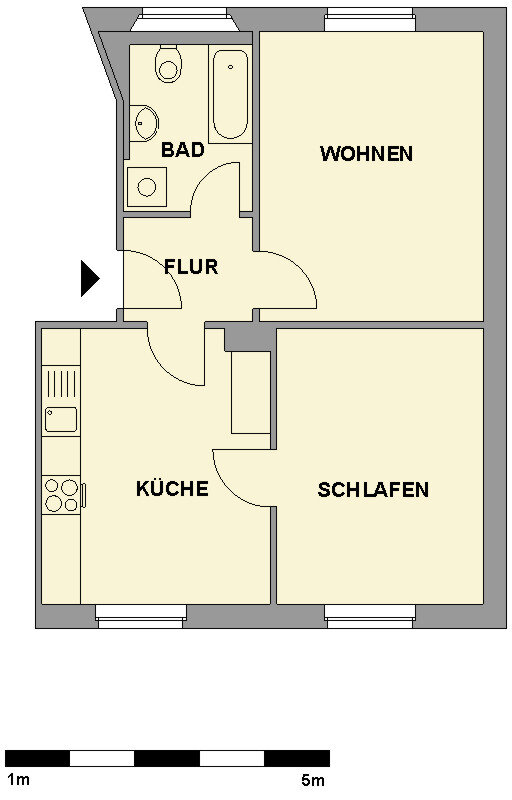 Wohnung zur Miete 312 € 2 Zimmer 52,1 m²<br/>Wohnfläche EG<br/>Geschoss 01.12.2024<br/>Verfügbarkeit Ostheim 5 Gablenz 243 Chemnitz 09127