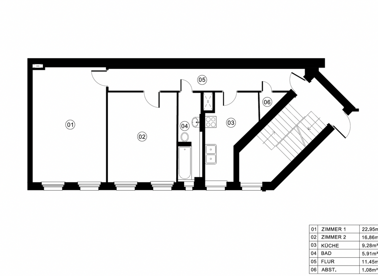 Wohnung zum Kauf 371.400 € 2 Zimmer 67,5 m² 4. Geschoss Moabit Berlin 10555