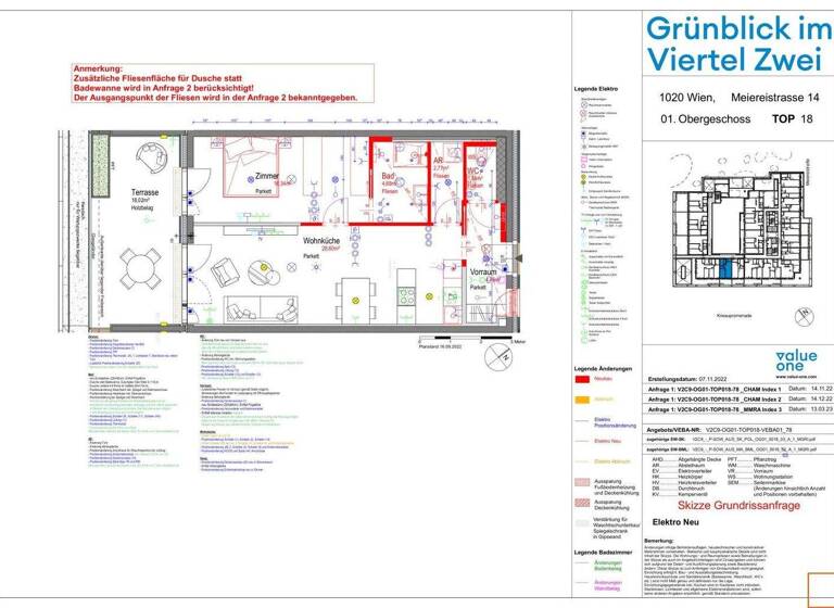 Wohnung zur Miete - Erstbezug 1.379 € 2 Zimmer 58,6 m² 1. Geschoss Wien 1020