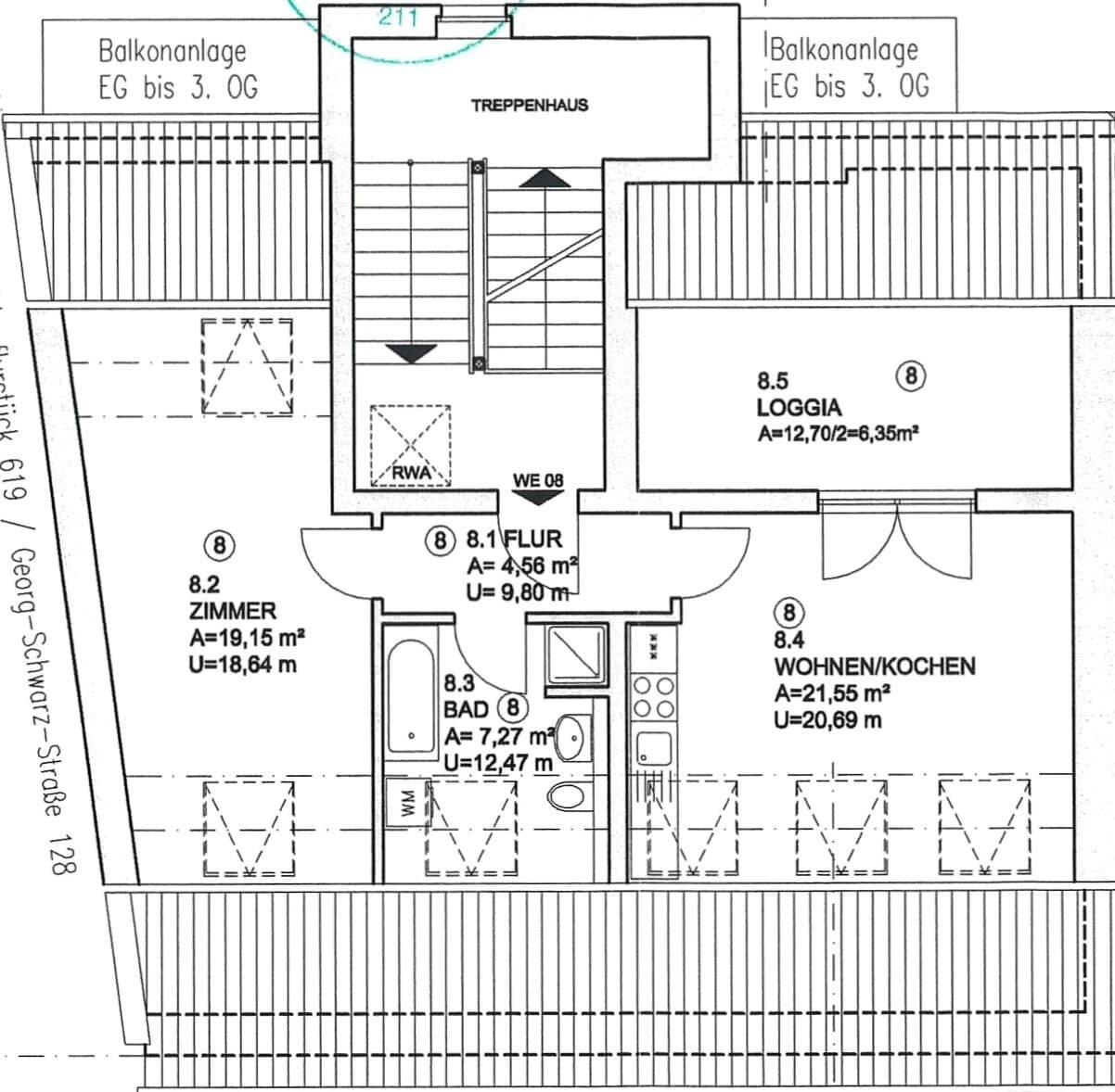 Wohnung zur Miete 670 € 2 Zimmer 58,9 m²<br/>Wohnfläche 4.<br/>Geschoss 01.03.2025<br/>Verfügbarkeit Georg-Schwarz-Straße 126 Leutzsch Leipzig 04179