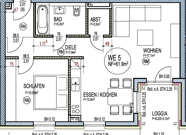 Wohnung zur Miete 770 € 2 Zimmer 61,9 m²<br/>Wohnfläche 1.<br/>Geschoss 01.07.2025<br/>Verfügbarkeit August-Bebel-Straße 73 Mitte Cottbus 03046