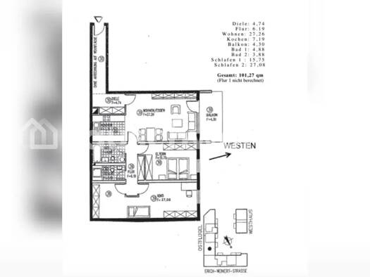 Wohnung zur Miete Tauschwohnung 1.233 € 3 Zimmer 101 m² 4. Geschoss Prenzlauer Berg Berlin 10409