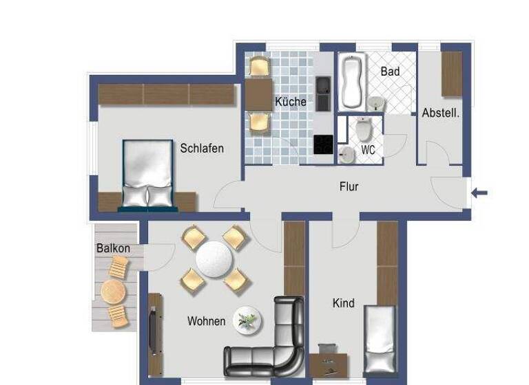 Wohnung zum Kauf provisionsfrei 281.000 € 3 Zimmer 67,7 m² 5. Geschoss Oswaltstraße 28 Niederursel Frankfurt am Main 60439