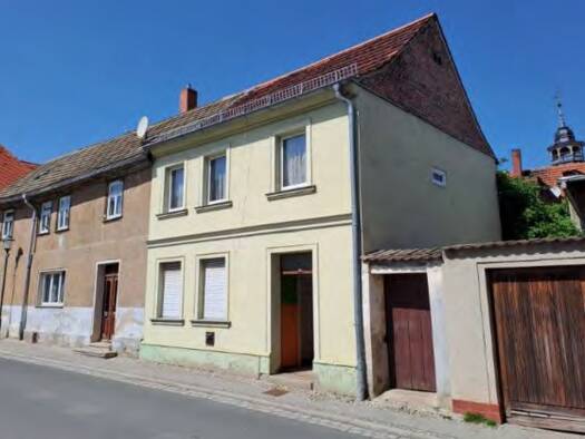 Doppelhaushälfte zum Kauf provisionsfrei 49.000 € 4 Zimmer 63 m² 79 m² Grundstück Ermsleben Falkenstein/Harz 06463