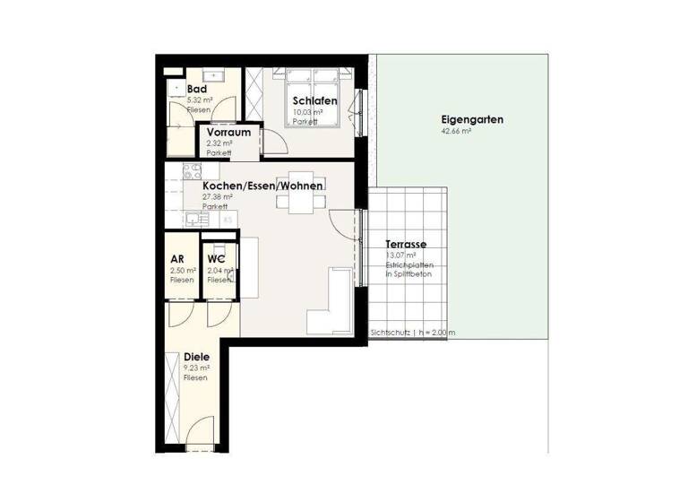 Wohnung zum Kauf 270.296 € 2 Zimmer 58,8 m² EG frei ab 01.05.2026 Leumühle 1 Pupping 4070