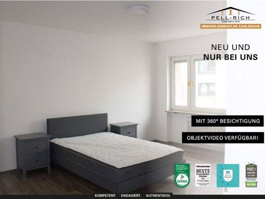 Wohnung zur Miete 1.100 € 3 Zimmer 70 m² frei ab 01.04.2026 Innenstadt-West Karlsruhe 76187