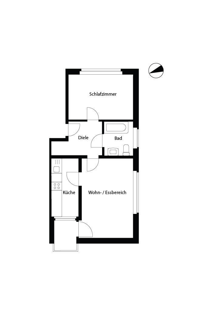 Wohnung zum Kauf 110.000 € 2 Zimmer 60 m²<br/>Wohnfläche 3.<br/>Geschoss Dülken Viersen 41751
