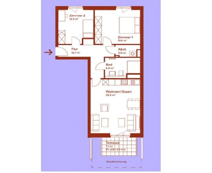 Wohnung zur Miete 1.400 € 3 Zimmer 82,5 m²<br/>Wohnfläche EG<br/>Geschoss 01.04.2025<br/>Verfügbarkeit Rotes Feld Lüneburg 21335