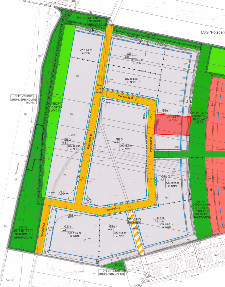 Gewerbegrundstück zum Kauf provisionsfrei 477.485 € 3.293 m²<br/>Grundstück Bornim Potsdam 14476