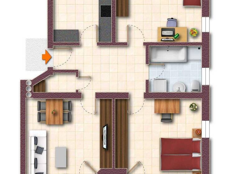 Wohnung zur Miete 550 € 3 Zimmer 75,9 m² 1. Geschoss frei ab sofort Glauchauer Straße 30A Lichtenstein Lichtenstein/Sachsen 09350