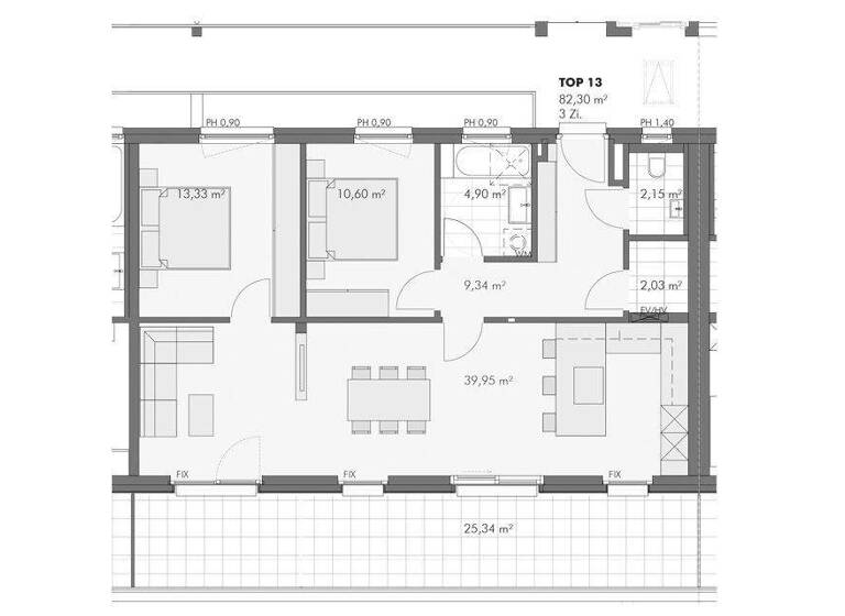 Terrassenwohnung zum Kauf - Erstbezug provisionsfrei 540.000 € 3 Zimmer 82,3 m² 2. Geschoss Badgasse Hopfgarten im Brixental 6361