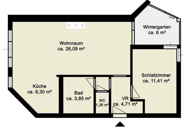 Wohnung zur Miete 1.043 € 2 Zimmer 1. Geschoss Wien 1160