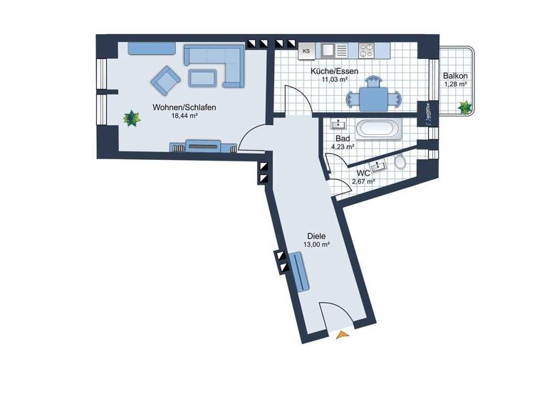 Studio zum Kauf 470.000 € 1 Zimmer 50,7 m² 2. Geschoss Altstadt-Lehel München 81543