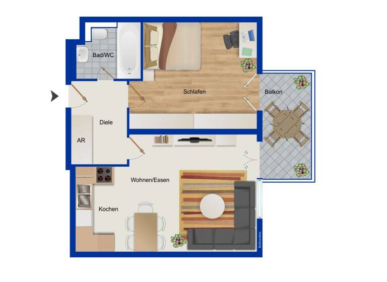 Wohnung zum Kauf 95.000 € 2 Zimmer 43 m² 2. Geschoss Seidnitz/Dobritz Dresden 01277