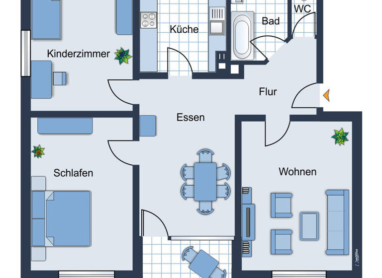 Wohnung zum Kauf 229.000 € 3,5 Zimmer 80 m² 2. Geschoss Großsachsenheim Sachsenheim / Großsachsenheim 74343