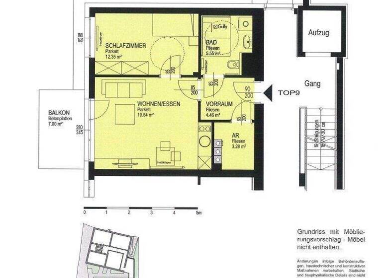 Wohnung zur Miete 675 € 2 Zimmer 45,6 m² 2. Geschoss frei ab 01.07.2026 Markt Strengberg 3314