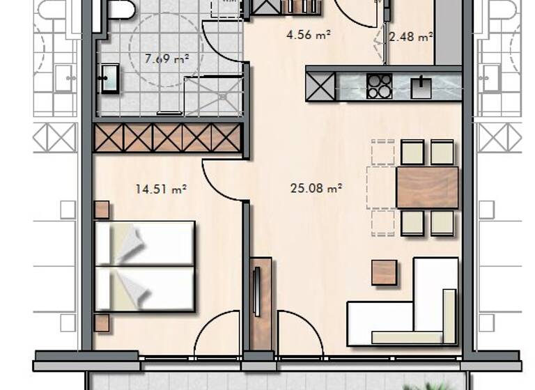 Wohnung zum Kauf - Erstbezug provisionsfrei 2 Zimmer 54 m² 1. Geschoss Deltastraße 49 Höchst 6973