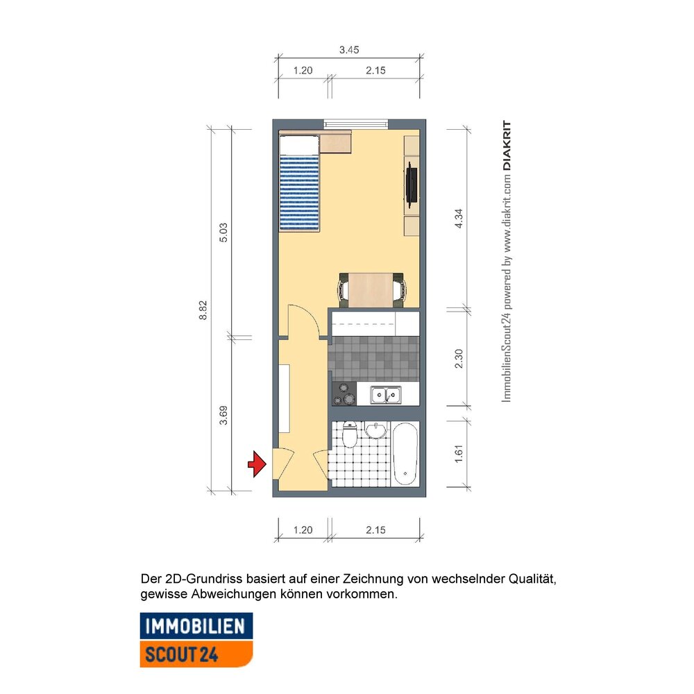 Wohnung zur Miete 180 € 1 Zimmer 29,1 m²<br/>Wohnfläche 4.<br/>Geschoss 01.02.2025<br/>Verfügbarkeit Tungerstraße 4 Herrenberg Erfurt 99099