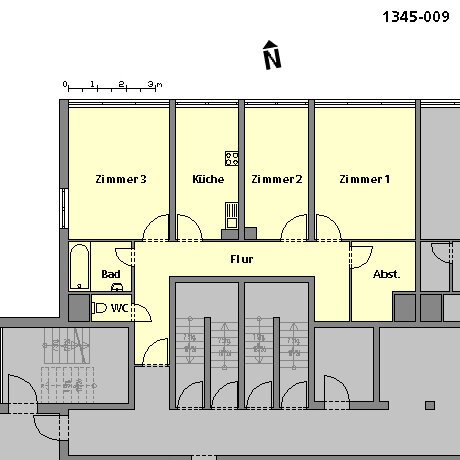 Wohnung zur Miete 822 € 3 Zimmer 77 m²<br/>Wohnfläche 2.<br/>Geschoss 16.11.2024<br/>Verfügbarkeit Wallensteinstr. 29 Freiberg Stuttgart 70437