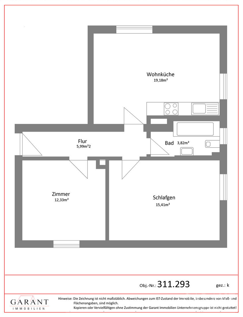 Wohnung zum Kauf 212.500 € 2,5 Zimmer 57 m²<br/>Wohnfläche 2.<br/>Geschoss Kriegshaber Augsburg 86156