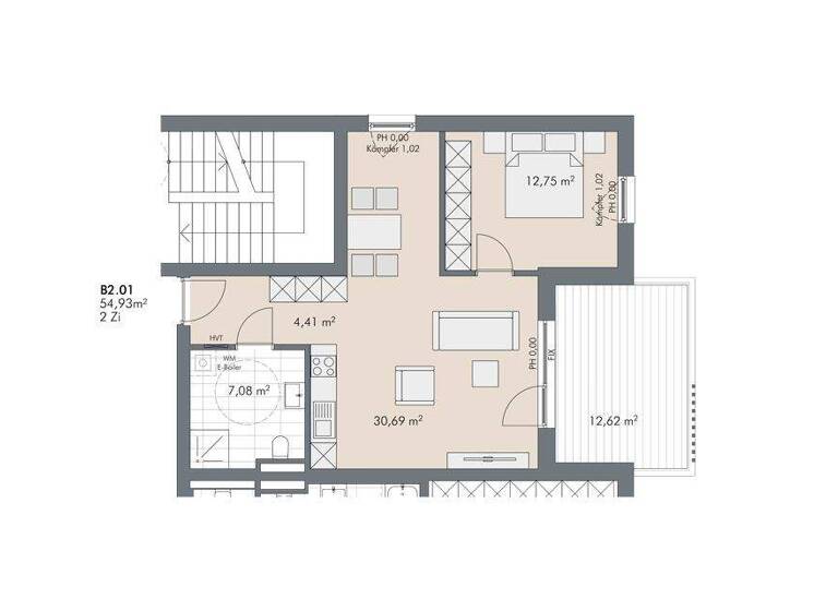 Wohnung zum Kauf - Erstbezug provisionsfrei 389.300 € 2 Zimmer 54,9 m² 2. Geschoss Dorfstraße 73 Aschau, Zillertal 6274