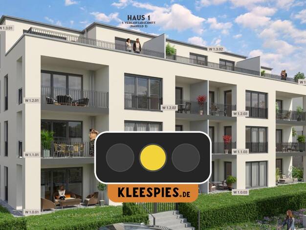 Terrassenwohnung zum Kauf - Erstbezug provisionsfrei 449.900 € 3 Zimmer 95,6 m² EG Adolf-Reichwein-Straße 25 Niederrodenbach Rodenbach 63517