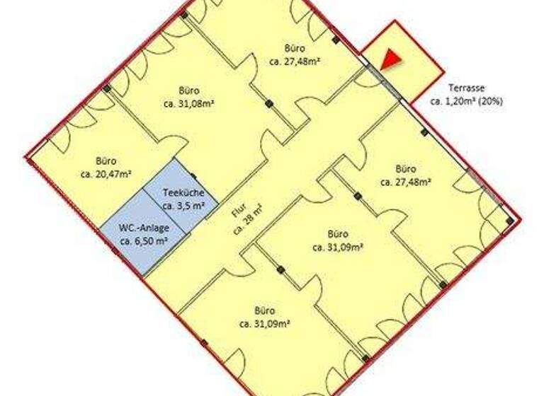 Bürofläche zur Miete 2.496 € 208 m² Bürofläche Aising Rosenheim 83026
