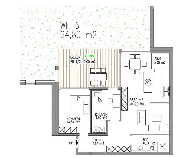 Wohnung zum Kauf provisionsfrei 436.100 € 3 Zimmer 94,8 m² Schweich Schweich 54338