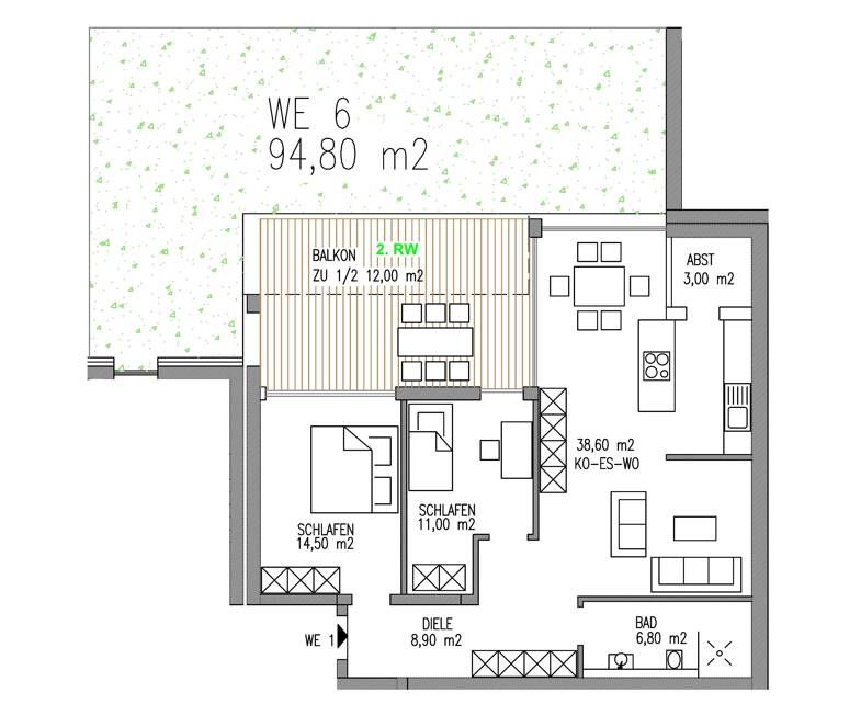Wohnung zum Kauf provisionsfrei 436.100 € 3 Zimmer 94,8 m² Schweich Schweich 54338