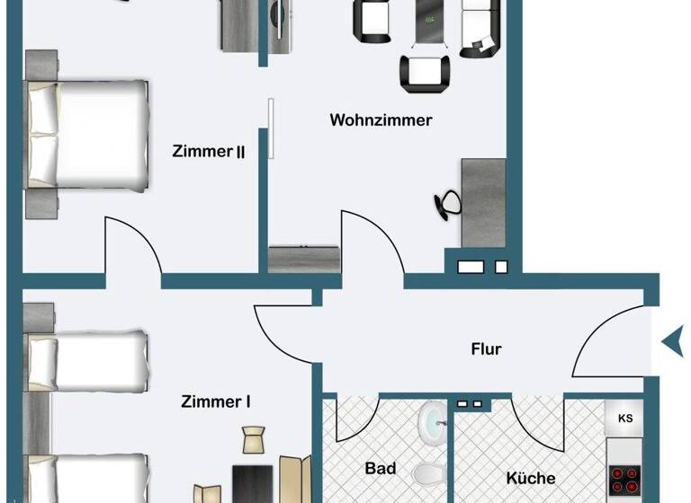 Wohnung zum Kauf 650.000 € 3 Zimmer 75,3 m² 4. Geschoss Westend-Süd Frankfurt am Main 60323