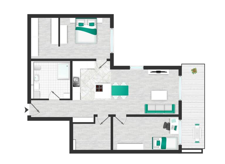 Wohnung zur Miete 1.095 € 3,5 Zimmer 78 m²<br/>Wohnfläche 3.<br/>Geschoss 01.02.2026<br/>Verfügbarkeit Delitzsch Delitzsch 04509