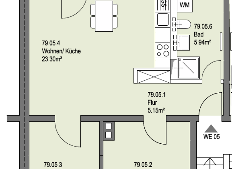 Wohnung zur Miete - Erstbezug 488 € 2,5 Zimmer 65 m² 2. Geschoss frei ab sofort Weißenfelser Straße 79 Merseburg 06217
