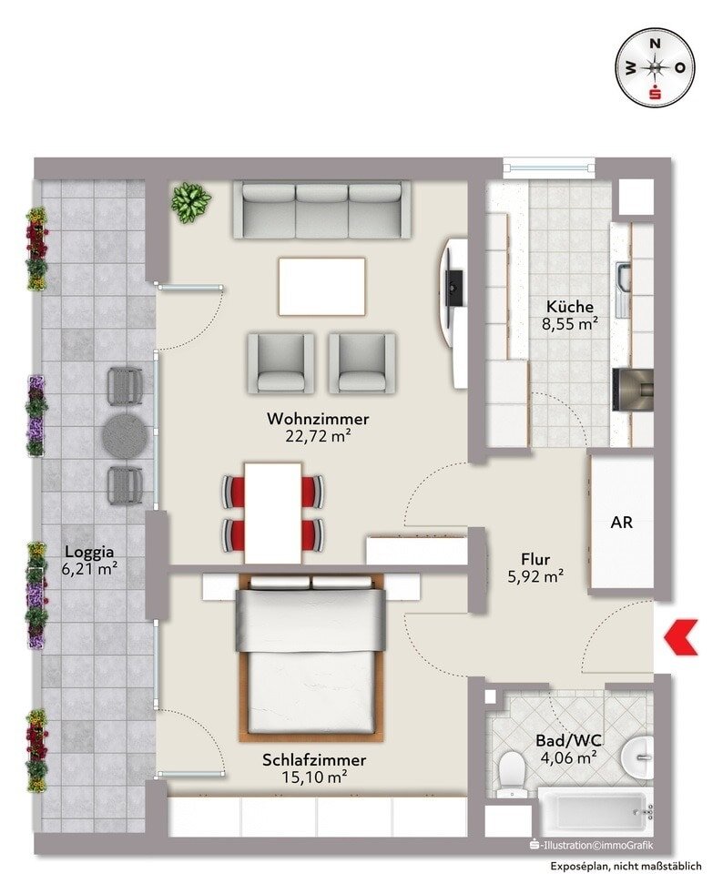 Wohnung zum Kauf 160.000 € 2 Zimmer 64,2 m²<br/>Wohnfläche 10.<br/>Geschoss Röthenbach Röthenbach 90552