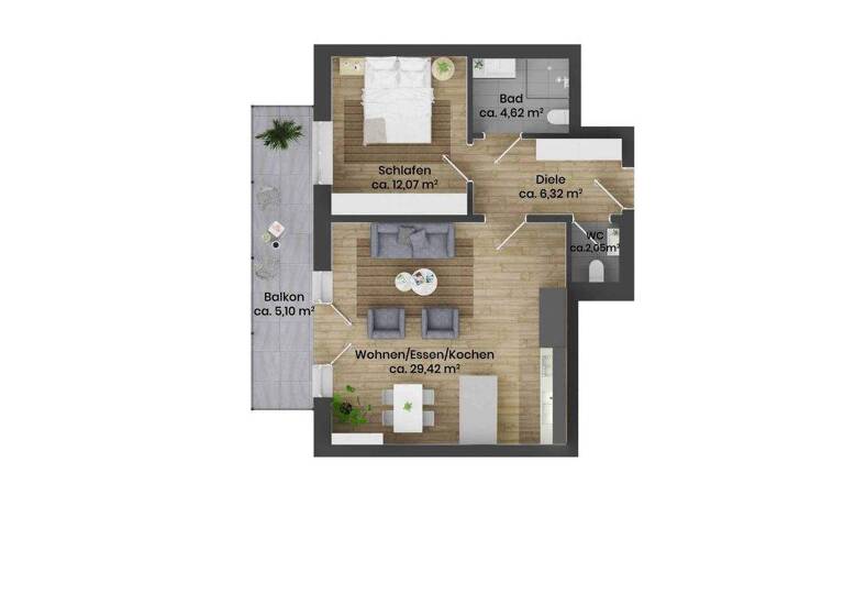 Wohnung zum Kauf - Erstbezug provisionsfrei 420.000 € 2 Zimmer 60 m² frei ab sofort Sonthofen 87527