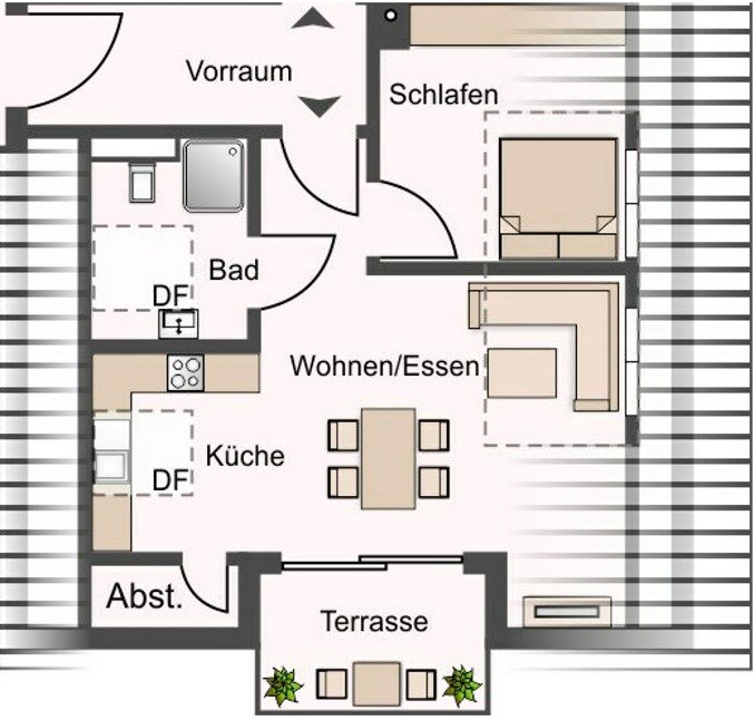 Wohnung zum Kauf 260.000 € 2 Zimmer 47,2 m²<br/>Wohnfläche EG<br/>Geschoss Gundelsheim Gundelsheim / Höchstberg 74831