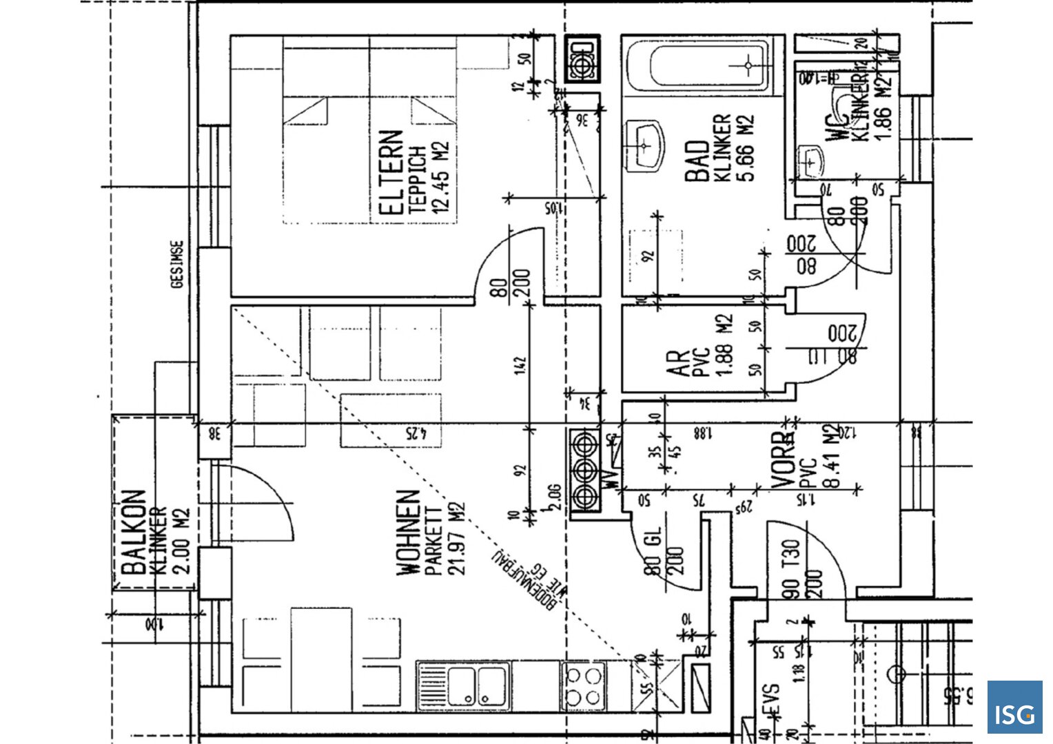 Wohnung zur Miete 368 € 2 Zimmer 54,2 m²<br/>Wohnfläche 01.03.2025<br/>Verfügbarkeit Bergerweg 6 Mehrnbach 4941