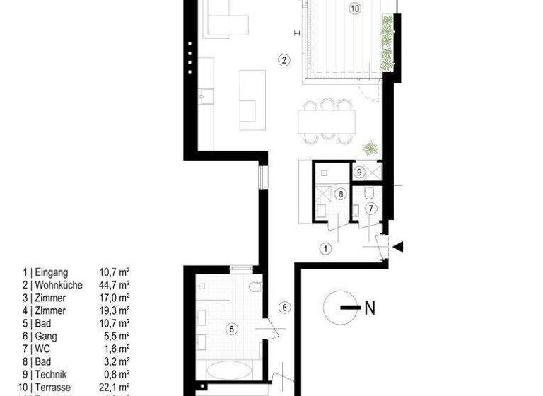 Terrassenwohnung zum Kauf - Erstbezug 1.299.999 € 3 Zimmer 113,5 m² Wien,Neubau 1070