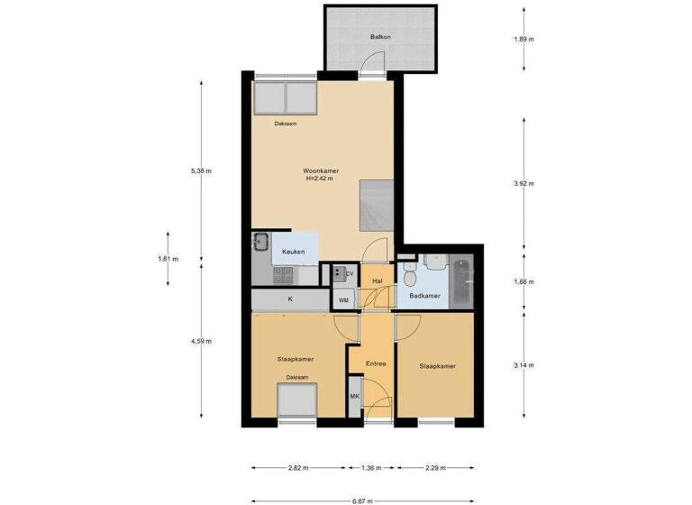 Einfamilienhaus zum Kauf provisionsfrei 279.500 € 4 Zimmer 69 m² 69 m² Grundstück Heernisweg 1-38 Brouwershaven 4318TN