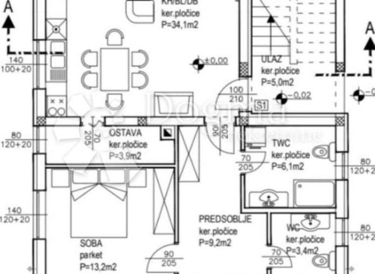 Wohnung zum Kauf 342.400 € 4 Zimmer 107 m² Vir