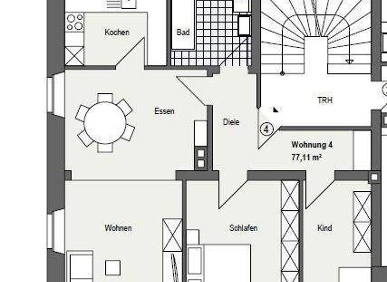Wohnung zur Miete 670 € 3 Zimmer 77 m² 1. Geschoss Dombühl 91601
