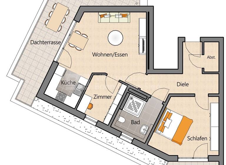 Penthouse zum Kauf provisionsfrei 478.600 € 3 Zimmer 78,5 m²<br/>Wohnfläche 2.<br/>Geschoss Sankt Augustin Sankt Augustin 53757
